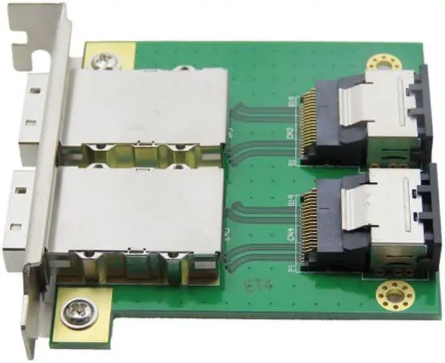 Alt view image 7 of 7 - CHENYANG  Dual Ports Mini SAS SFF-8088 To SAS 36Pin SFF-8087 PCBA Female Adapter With PCI Bracket
