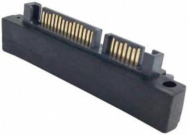 Alt view image 3 of 4 - Cablecc  90 Degree Right Angled SATA 22Pin 7+15 Male to SATA 22P Female Extension Convertor Adapter