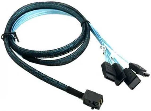 Alt view image 4 of 6 - CHENYANG  Internal Mini SAS SFF-8643 Host to 4 SATA 7pin Target Hard Disk 6Gbps Data Server Raid Cable 1m