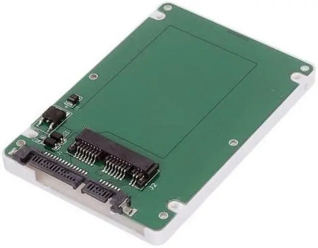 Alt view image 2 of 7 - Cablecc  1.8" Micro SATA 16pin SSD to 2.5" SATA 22pin 7+15 hard disk case Enclosure White 7mm height