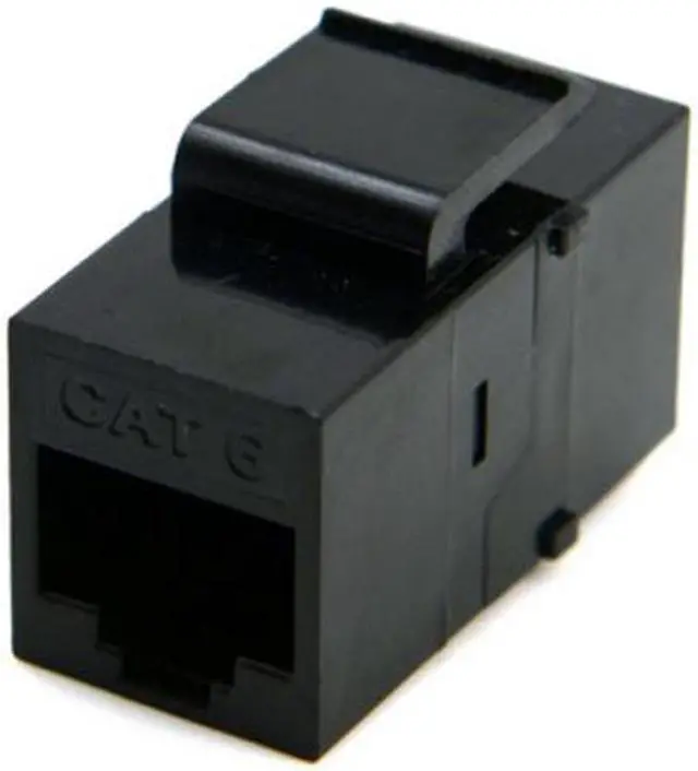 Alt view image 2 of 5 - Cablecc UTP CAT6 Keystone Coupler RJ45 Female to Female UTP CAT6 Keystone inline Coupler Black