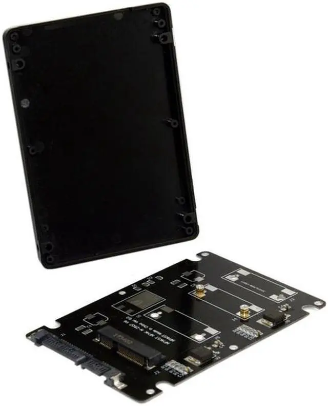 Alt view image 5 of 6 - CY Mini PCI-E mSATA SSD to 2.5" SATA Hard Disk Enclosure Case Converter Adapter for Intel Samsung Asus SSD SA-092-BK