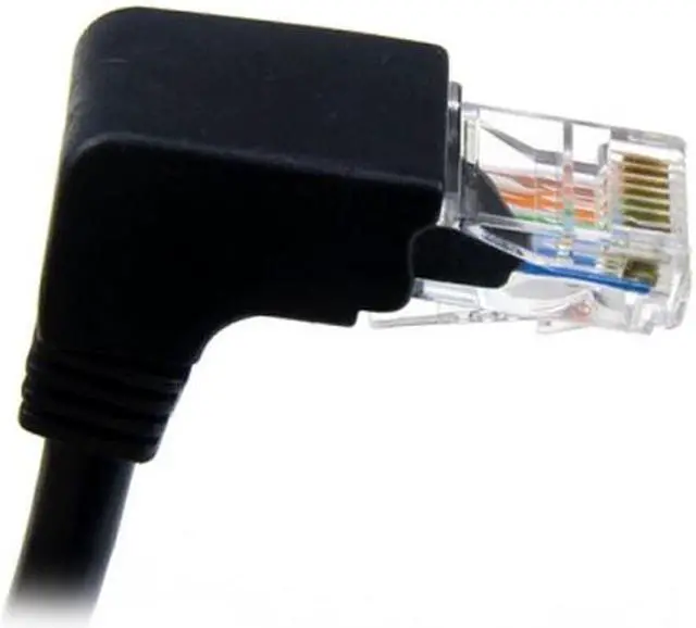 Alt view image 4 of 5 - CHENYANG  Down Angled 90 Degree 8P8C FTP STP UTP Cat 5e Male to Female Lan Ethernet Network Extension Cable 50cm