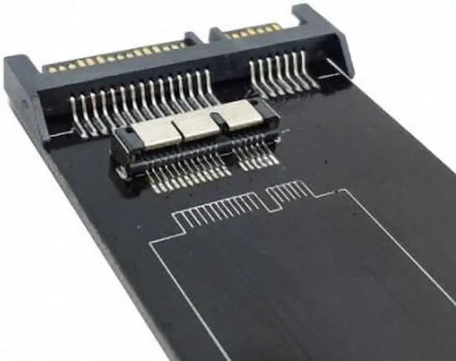 Alt view image 6 of 7 - Cablecc  PCBA 12+6pin SSD HDD to SATA 22Pin Hard Disk Cartridge Drive for Apple 2010 2011 Macbook Air A1369 A1370 SSD