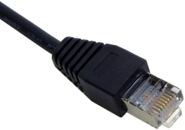 Alt view image 2 of 5 - CY 30cm 8P8C FTP STP UTP Cat 5e Male to Female Lan Ethernet Network Extension Cable with Panel Mount Holes UT-011-BK-0.3M