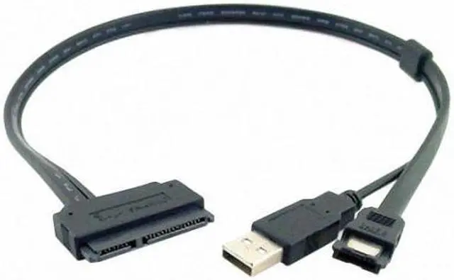 Alt view image 2 of 4 - Cablecc  2.5" inch Hard Disk Drive SATA 22Pin TO Esata Data + USB Powered Cable 50cm