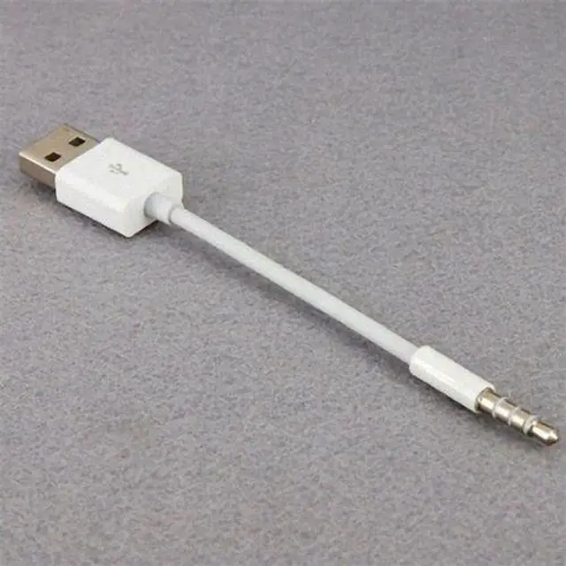 Alt view image 4 of 6 - CHENYANG  3.5mm Male Audio AUX to USB 2.0 A Male adapter Charge Cable for Apple iPod Shuffle 4th Gen