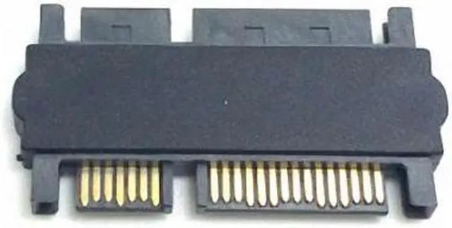 Alt view image 3 of 4 - Cablecc  3.5" & 2.5inch SATA 22Pin 7+15 Male to SATA 22P 7+15 Male extension convertor Straight adapter