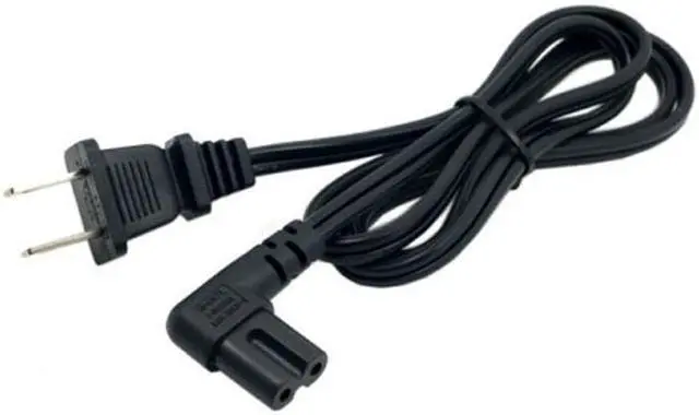 Alt view image 6 of 6 - Cablecc  USA 2pin Male to 90 Degree Right Angled IEC 320 C7 Power Supply Cord cable 1M