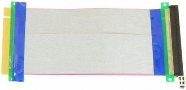 Alt view image 5 of 5 - Cablecc PCI-E Express 16X to 16x Male to Female Riser Extender Card Ribbon Cable 20cm