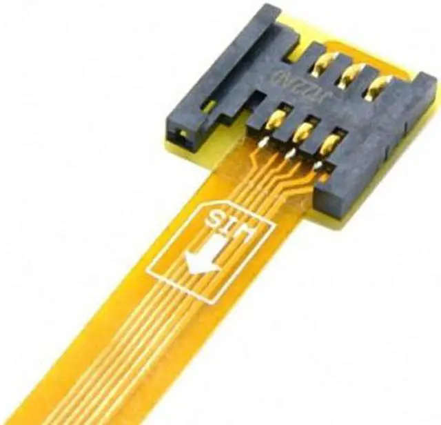 Alt view image 5 of 6 - CY GSM CDMA Standard UIM SIM Card Kit Male to Female Extension Soft Flat FPC Cable Extender 10cm EP-084