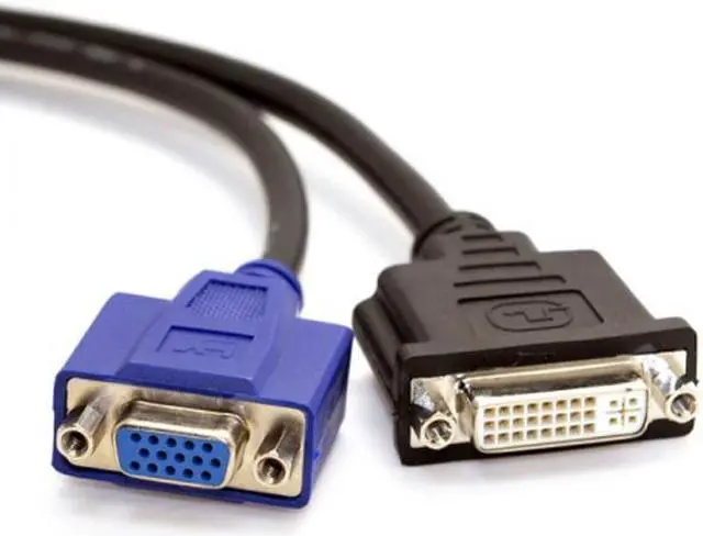 Alt view image 2 of 4 - Jimier DMS-59 Male to DVI 24+5 Female & VGA RGB 15pin Female Splitter Extension 15cm DB-026