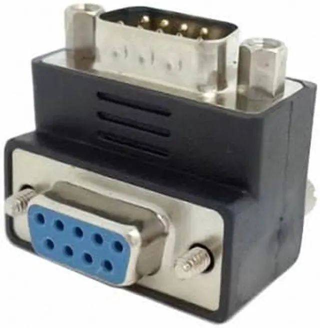 Alt view image 2 of 5 - Cablecc DSUB D-SUB RS232 9PIN MALE TO FEMALE UP RIGHT ANGLED 90 DEGREE EXTENSION ADAPTER