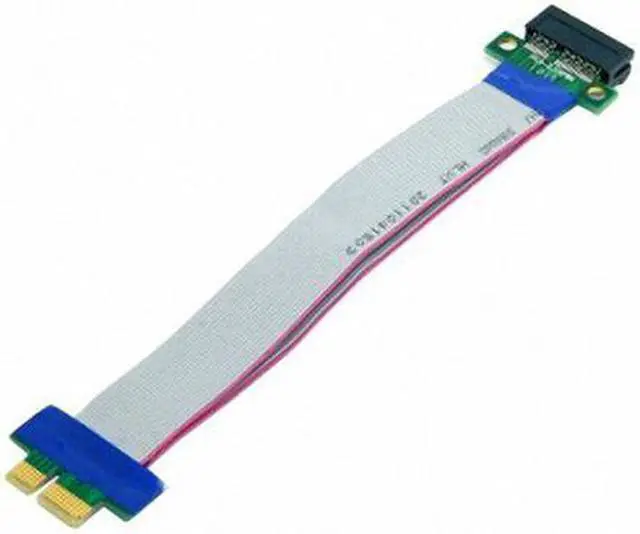 Alt view image 4 of 6 - Cablecc PCI-E Express 1X Slot Riser Card Extender Extension Ribbon Flex Relocate Cable 20cm