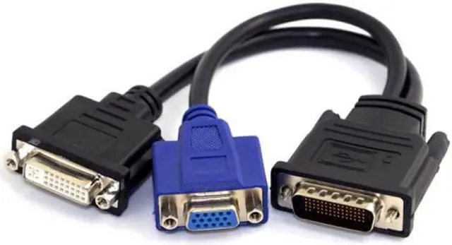 Main image of Jimier DMS-59 Male to DVI 24+5 Female & VGA RGB 15pin Female Splitter Extension 15cm DB-026