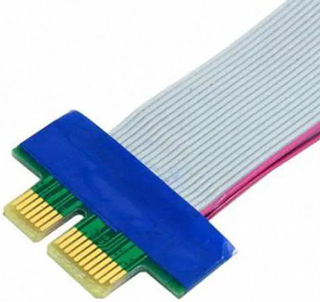 Alt view image 5 of 6 - Cablecc PCI-E Express 1X Slot Riser Card Extender Extension Ribbon Flex Relocate Cable 20cm