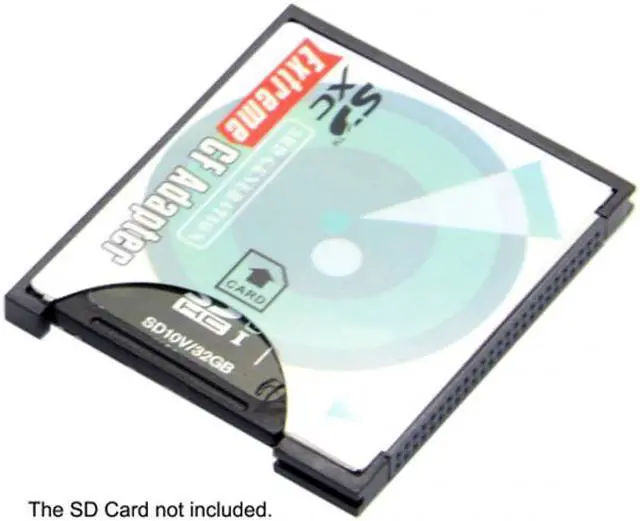 Alt view image 6 of 7 - CY Camera SD SDHC SDXC to High-Speed Extreme Compact Flash CF Type I Memory Card Adapter EP-025