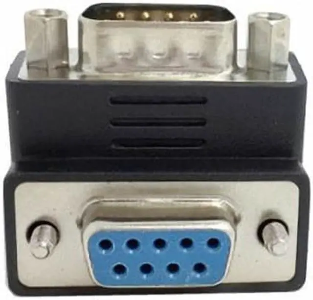 Alt view image 3 of 5 - Cablecc DSUB D-SUB RS232 9PIN MALE TO FEMALE UP RIGHT ANGLED 90 DEGREE EXTENSION ADAPTER