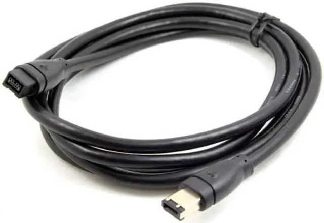 Alt view image 5 of 5 - CY 9 PIN / 6 PIN BETA FireWire 800 - FireWire 400 9-6 Cable IEEE 1394B 1.8m Black FW-018 CA-018-1.8M