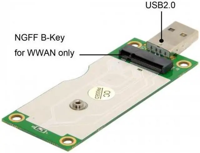 Alt view image 7 of 7 - Cablecc M.2 NGFF Wireless WWAN to USB Adapter Card with SIM Card Slot Module Testing Tools