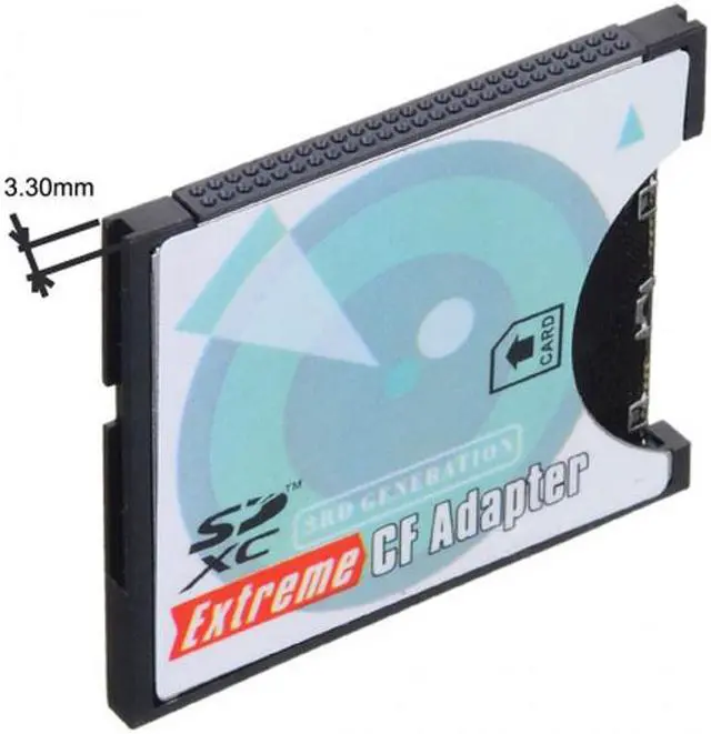 Alt view image 7 of 7 - CY Camera SD SDHC SDXC to High-Speed Extreme Compact Flash CF Type I Memory Card Adapter EP-025