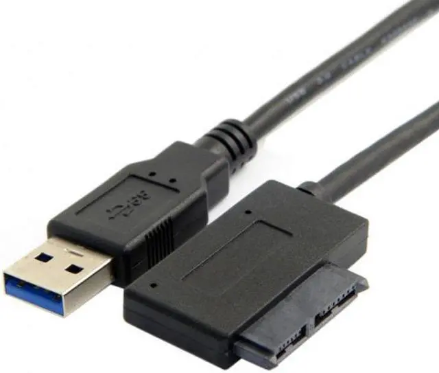 Main image of Jimier USB 3.0 to 7+6 13pin Slimline Sata Adapter Cable for Laptop Cd DVD Rom Optical Drive U3-381