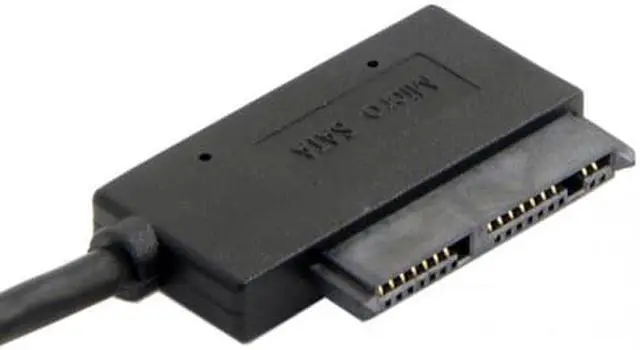 Alt view image 3 of 5 - Cablecc USB 3.0 to Micro SATA 7+9 16 Pin 1.8" 90 Degree Angled Hard Disk Driver SSD Adapter Cable 10cm