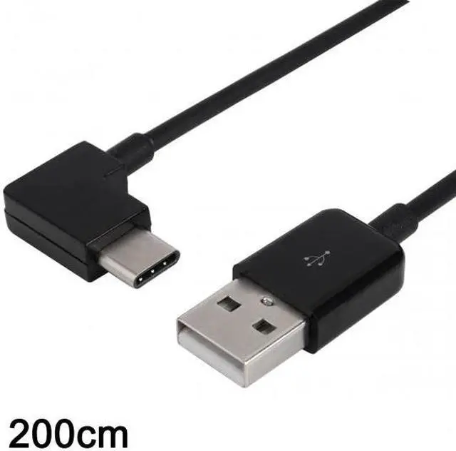 Alt view image 2 of 5 - Chenyang 200cm Right Angled USB 3.1 Type C USB-C to USB 2.0 Cable 90 Degree Connector for Tablet  & Mobile Phone