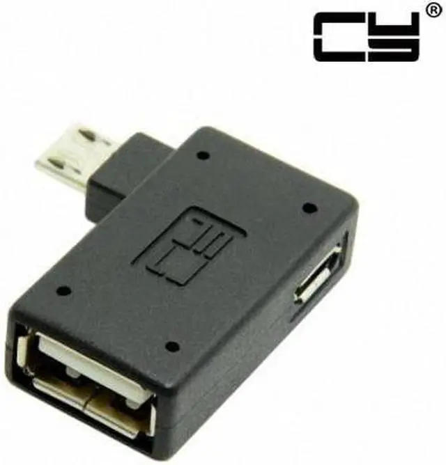 Main image of CHENYANG 90 Degree Left Angled Micro USB 2.0 OTG Host Adapter with USB Power for Galaxy S3 S4 S5 Note2 Note3 Cell Phone & Tablet
