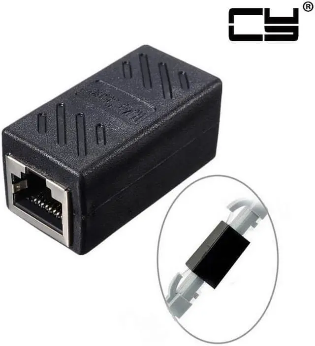 Alt view image 2 of 8 - CHENYANG CAT6 RJ45 Female to Female Lan Connector Ethernet Network Cable Extension Adapter With Shield