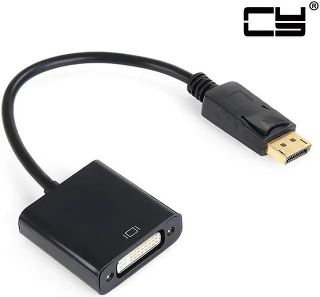 Alt view image 2 of 6 - CHENYANG  DP DisplayPort Display Port to DVI Converter Cable 20cm