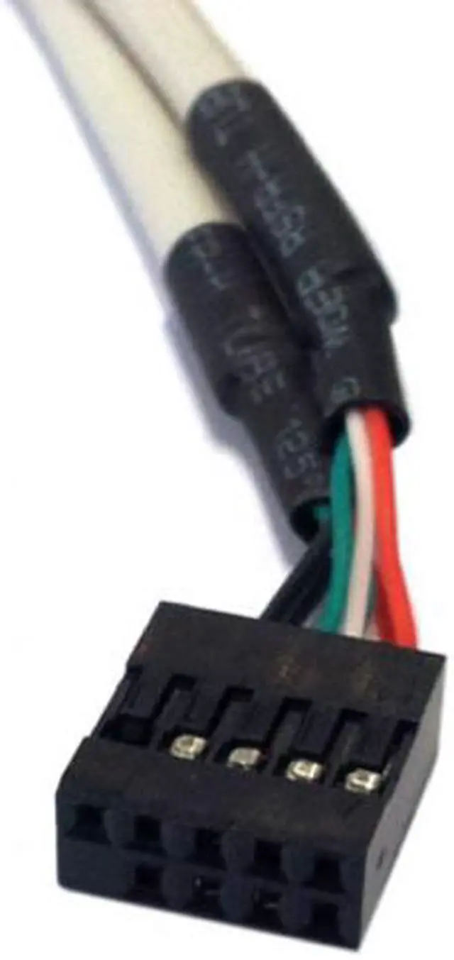 Alt view image 2 of 5 - FVH PCI USB 2.0 A type Female Screw to Motherboard 9p header cable with bracket U2-142