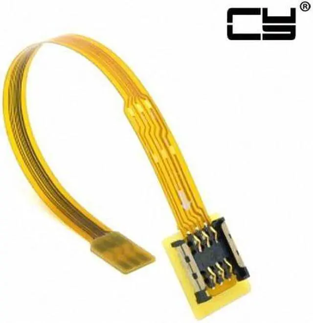 Main image of CHENYANG Micro SIM Card to Nano SIM Kit Male to Female Extension Soft Flat FPC Cable Extender 10cm