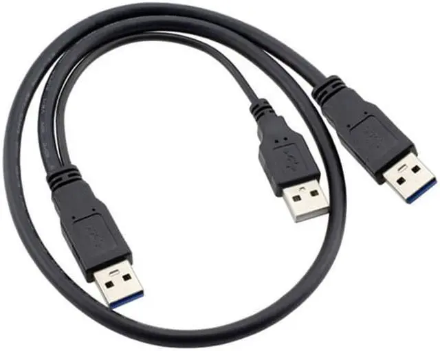 Alt view image 3 of 3 - CY super speed USB 3.0 power Y cable two A Male to USB Male for external Hard Disk U3-072