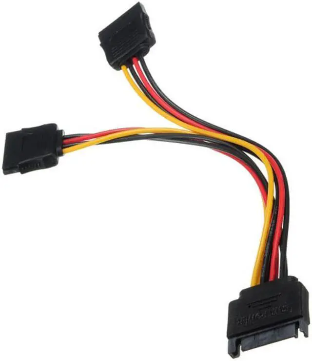 Main image of FVH SATA 15pin  Male to 2 Female Splitter Y 1 to 2 extension Cable SA-052