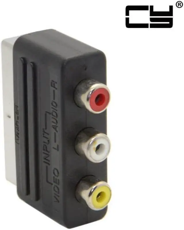 Alt view image 2 of 7 - CHENYANG Audio Video Composite 3 RCA AV to Scart 21pin Adapter for  Microsoft Xbox & Europe HDTV