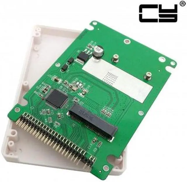 Main image of CHENYANG  mSATA mini PCI-E SATA SSD to 2.5 inch IDE 44pin Notebook Laptop hard disk case Enclosure White
