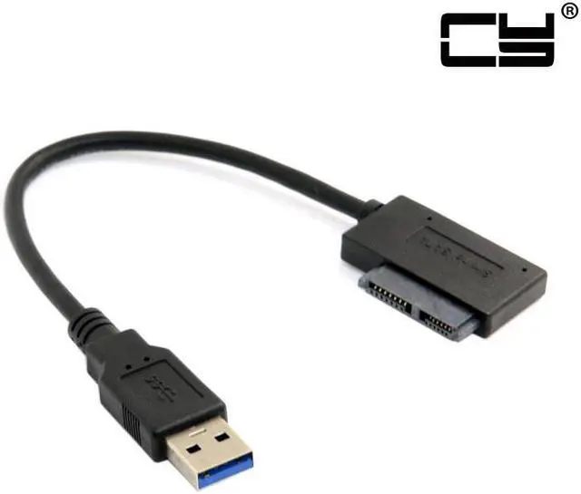 Alt view image 2 of 6 - CHENYANG USB 3.0 to 7+6 13pin Slimline Sata Adapter Cable for Laptop Cd DVD Rom Optical Drive