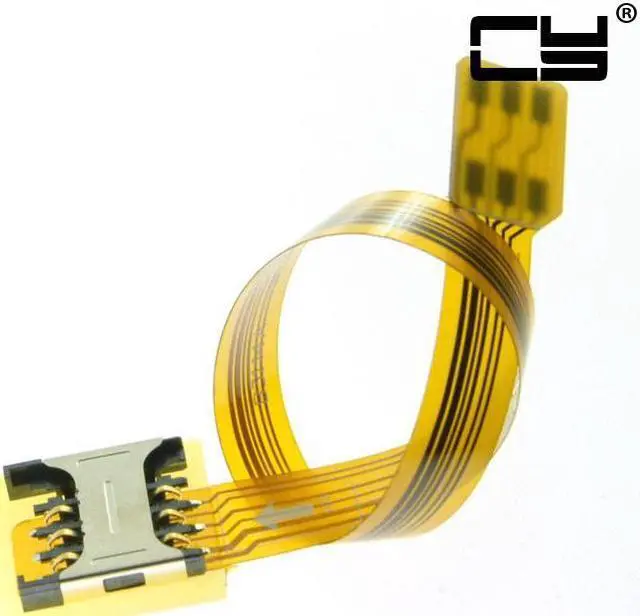 Alt view image 2 of 7 - CHENYANG Micro SIM Card to Nano SIM Kit Male to Female Extension Soft Flat FPC Cable Extender 10cm