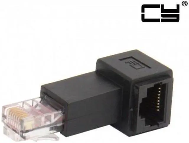 Main image of CHENYANG  Left Angled 90 Degree 8P8C FTP STP UTP Cat 5e Male to Female Lan Ethernet Network Extension Adapter
