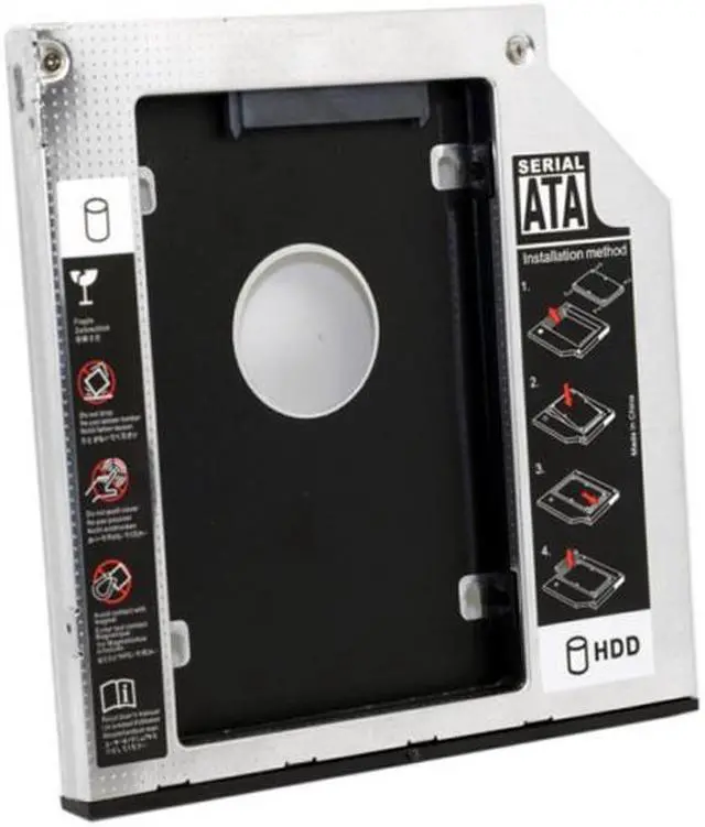 Alt view image 2 of 7 - FVH SATA 22pin HDD HD  Caddy Case for 9.5mm Universal Laptop CD Bay SA-185