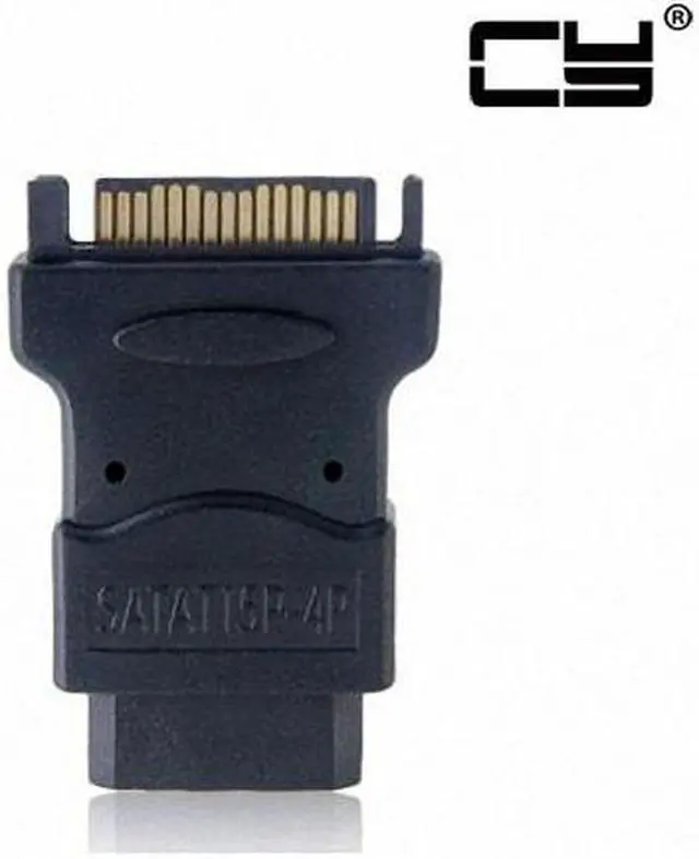 Main image of CHENYANG  15Pin SATA Male Power Cable to Molex 4-pin IDE Hard Disk Drive Power Adapter