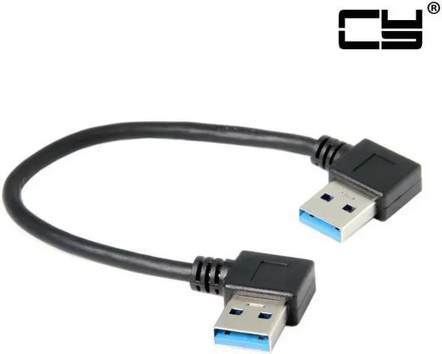 Alt view image 2 of 6 - Chenyang USB 3.0 Type-A 90 Degree Right Angled to Right Angled Data Cable for Hard Disk Computer