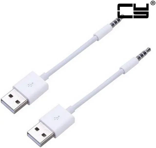 Alt view image 2 of 6 - CHENYANG  3.5mm Male Audio AUX to USB 2.0 A Male adapter Charge Cable for Apple iPod Shuffle 4th Gen