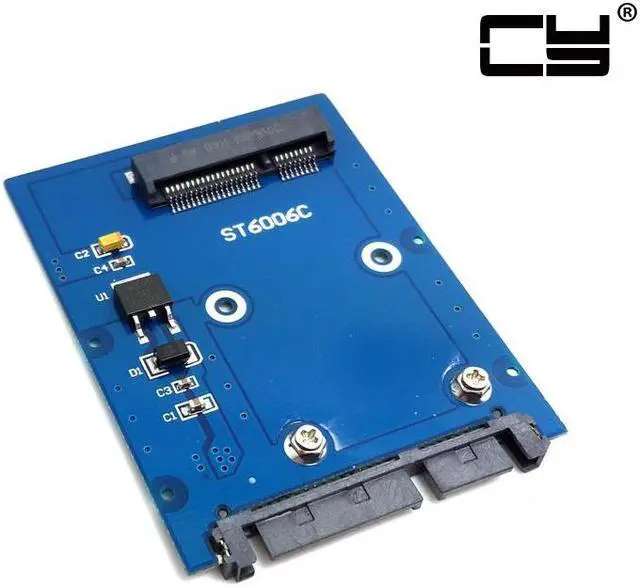 Alt view image 2 of 7 - CHENYANG  Slim Type Mini PCI-E mSATA SSD to 2.5" SATA 3.0 22pin HDD Adapter Hard Disk PCBA