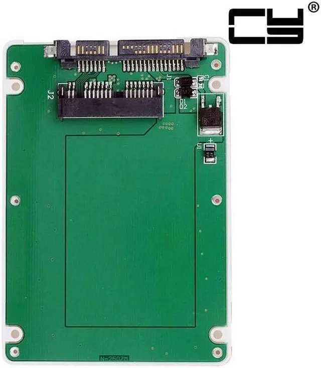 Alt view image 2 of 8 - CHENYANG  1.8" Micro SATA 16pin SSD to 2.5" SATA 22pin 7+15 hard disk case Enclosure White 7mm height