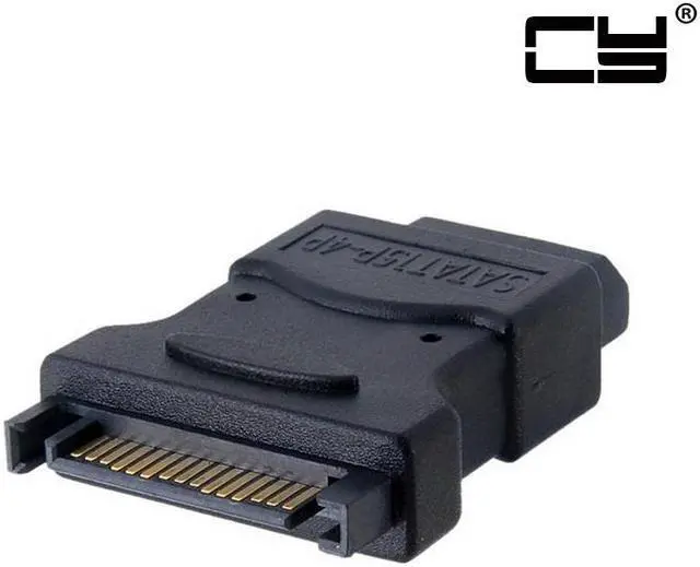 Alt view image 2 of 4 - CHENYANG  15Pin SATA Male Power Cable to Molex 4-pin IDE Hard Disk Drive Power Adapter