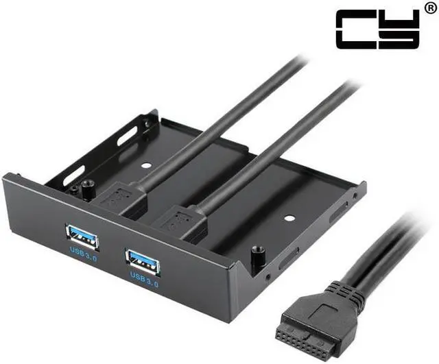 Alt view image 2 of 7 - CHENYANG USB 3.0 Dual Port Front Panel to Motherboard 20Pin Connector Cable for PC 3.5" Floppy Bay