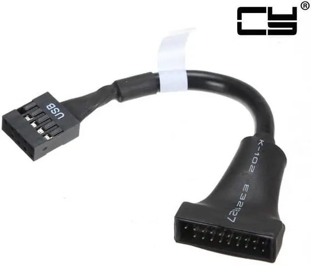 Alt view image 2 of 5 - CHENYANG USB 2.0 9Pin Housing male to Motherboard USB 3.0 20pin Header Female cable 0.1m