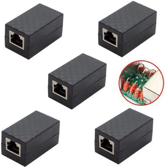 Main image of Xiwai 5pcs/lot Lightning Protection RJ45 UTP STP CAT6 CAT5e Female to Female Network Lan Adapter Extender